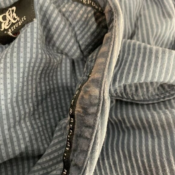Rock & Republic Mens Size XXL Blue Striped Button-Up Long Sleeve Shirt - Picture 4 of 7